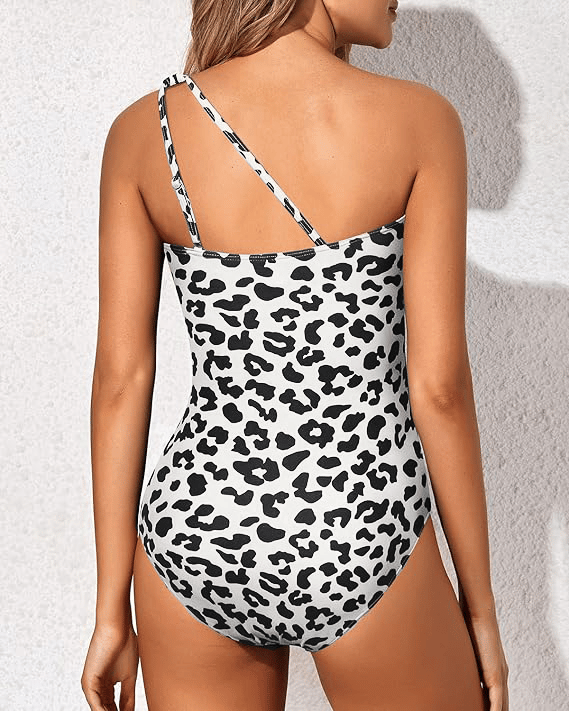 One Shoulder One Piece Swimsuit-1