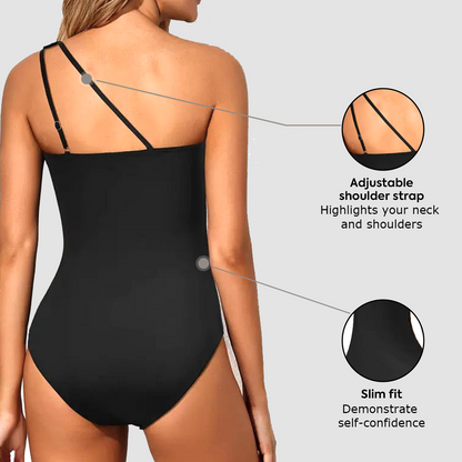 One Shoulder One Piece Swimsuit-1