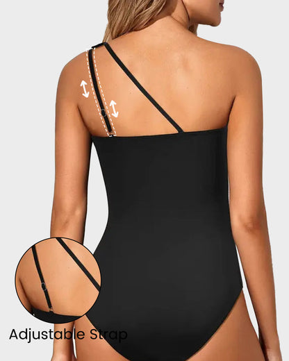 One Shoulder One Piece Swimsuit-1